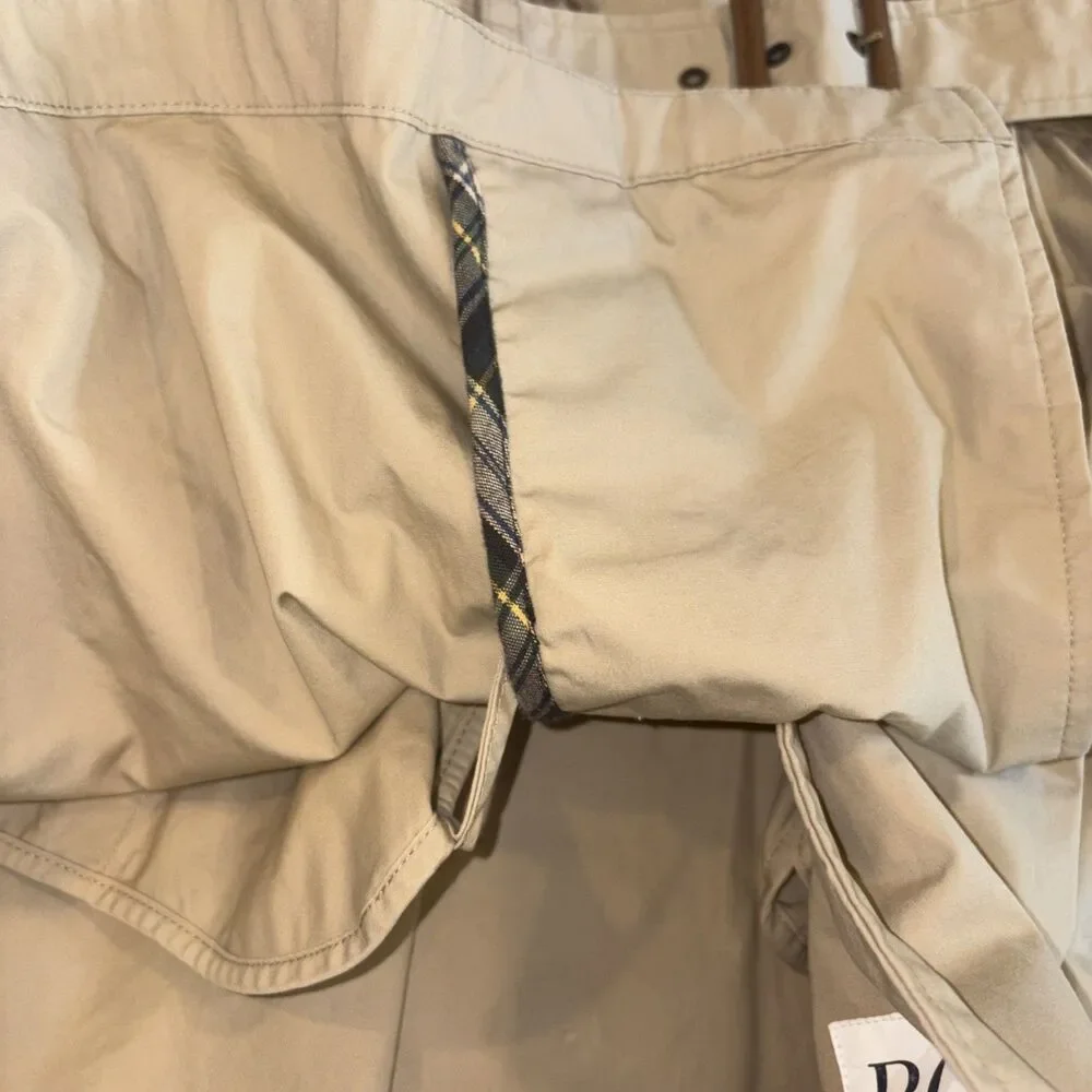 Ralph Lauren Polo Big Girls Lightweight Princess Trench Coat 12 Tan Belt Collar
